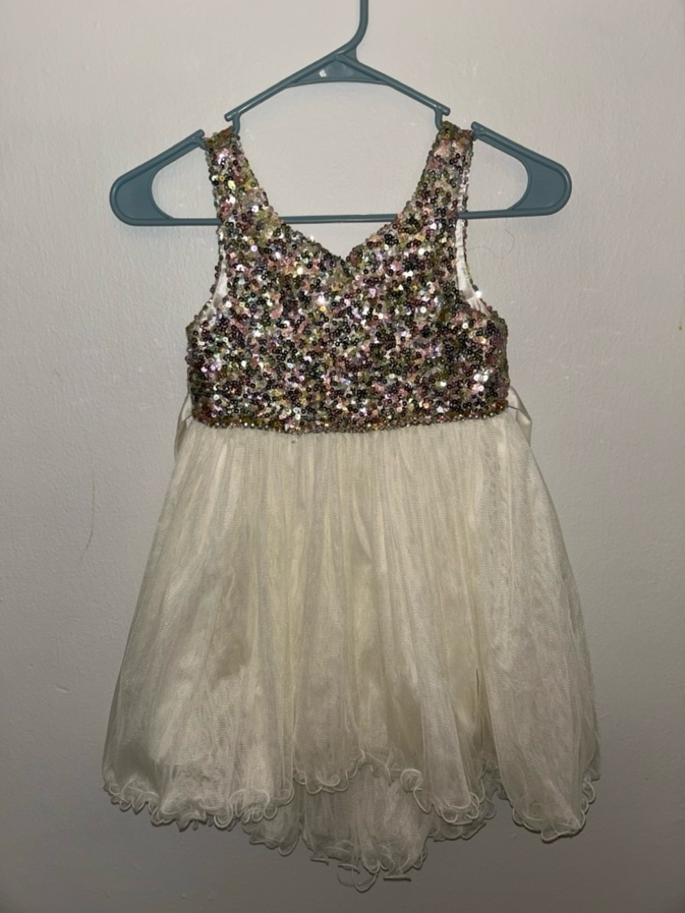 American Princess Ivory Tulle Dress with Multicolor Sequin Bodice